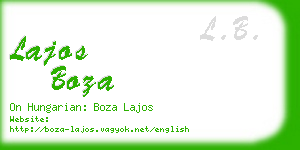 lajos boza business card